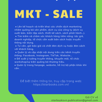 [TUYỂN DỤNG FULL-TIME] VỊ TRÍ: NHÂN VIÊN MARKETING – SALES